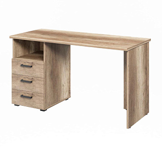 Lemo L-28 Стол письменный на опорной тумбе 1350х590х750 Дуб Каньон