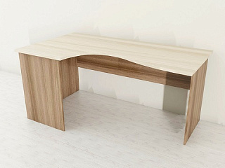 Визит-5 Стол эргономичный 1600*900*750 Ясень шимо темный/светлый