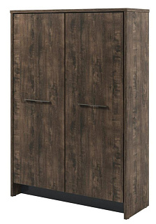 Торстон Т-32-02 Шкаф двухсекционный с гардеробом и полками 1494*520*2120 Дуб Бунратти/Антрацит 