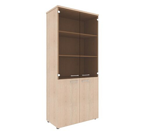 Xten XHC 85.2 Шкаф для документов со стеклом без топа 850*430*1930 Бук тиара