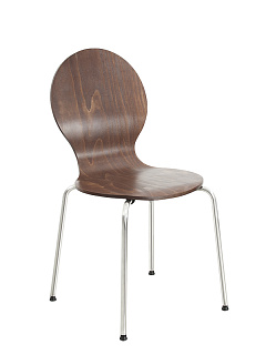 Стул Kelly Wood chrome цвет дерева любой