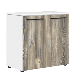 Morris MLC 85.1 Шкаф с глухими малыми дверьми 854х423х821 Дуб Базель/Белый