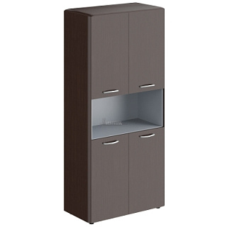 Dioni DHC 85.4 Шкаф с 2-мя комплектами глухих малых дверей 892х450х1950 Венге Магия