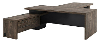 Торстон T-922 л Стол с опорной тумбой 2200*3700*750 Дуб Бунратти/Антрацит 