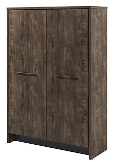 Торстон Т-32-12 Шкаф двухсекционный с полками 1494*520*2120 Дуб Бунратти/Антрацит 