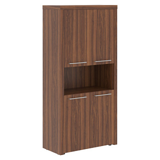 Zenn ZHC 85.4 Шкаф с 2-мя комплектами глухих малых дверей и топом 964х452х1984 Орех Даллас 