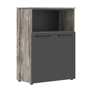 Моррис Тренд MMC 85.3 Шкаф с глухими малыми дверьми  854х423х1188 Сосна Нордик/Антрацит