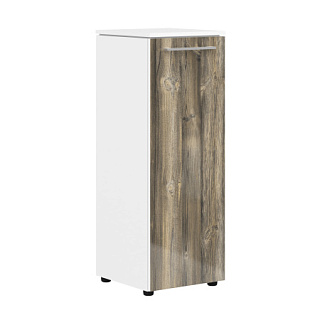 Morris MMC 42.1 Шкаф колонка с глухой средней дверью 429х423х1188 Дуб Базель/Белый