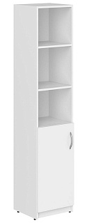 Simple SR-5U.5(L/R) Шкаф колонка с глухой малой дверью 386х375х1815 Белый