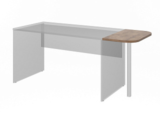 Lemo L-81 Столешница приставная 700х380х750 Таксония шоколадная