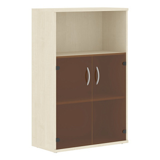 Imago СТ-2.2 Шкаф с малыми стеклянными дверьми 770х365х1200 Клен