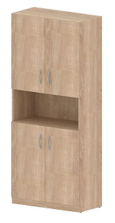 Simple SR-5W.4 Шкаф с 2-мя комплектами глухих малых дверей 770х375х1815 Дуб Сонома Светлый