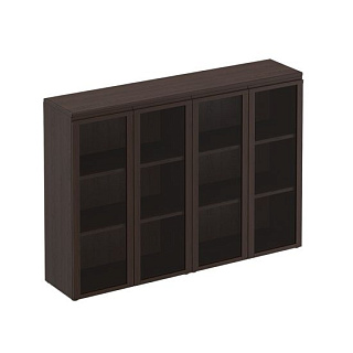 Mark МК 323 Шкаф для документов средний со стеклянными дверями (180.4x40.4x127) Дуб валенсия