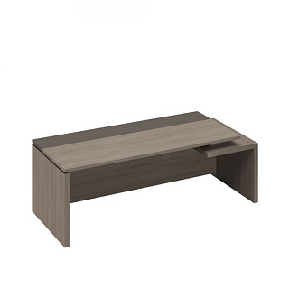 U.rus РС 104 ДЧ/ЛС Стол руководителя правый (222x90x76) Дуб виченца/лава серая