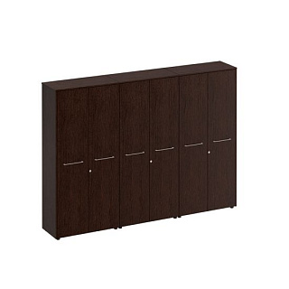 Reventon МЕ 380 Шкаф комбинированный высокий (закрытый + одежда + закрытый) (274x46x196) 20* Венге