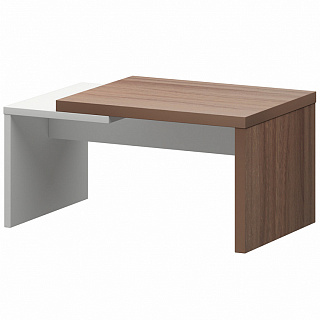 Кортез KZH-09 Стол журнальный 900х550х450 Темный шимо/Белый