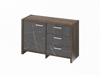 Festus FI/FB-12-01.G Тумба двухсекционная 1222x460x806 Орех Пацифик Табак/Камень Пьетра Гриджиа