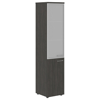 Xten XHC 42.7(L/R) Шкаф колонка комбинированая с дверьми в AL рамке и топом 432х432х1955  Дуб Юк