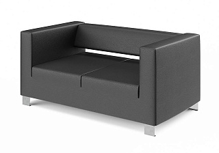 CHAIRMAN ГРИН Диван двухместный 1600х800х730 Экокожа EUROLINE, рогожка TWIST