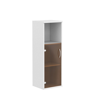 Imago СУ-2.2  Шкаф колонка с малой стеклянной дверью 406х365х1200 Белый