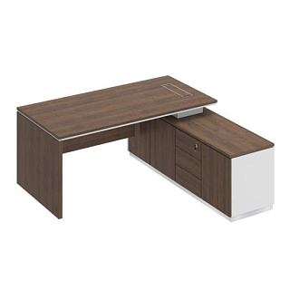 City СИ 107 ДГ БП ДГ Стол руководителя (опора ДСП) на опорной тумбе (180x180x75)