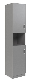 Simple SR-5U.4(L/R) Шкаф колонка с 2-мя глухими малыми дверьми 386х375х1815 Серый