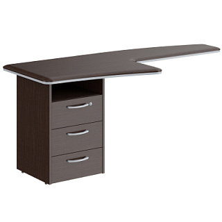 Dioni DB 1880.А(L/R) Брифинг-приставка боковая с тумбой 1800х800х750 Венге Магия