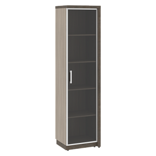 Wood&Stone СФ-534582 Шкаф со стеклянной дверью правый 537х454,5х2083 Дрифтвуд/Бетон Чикаго темный