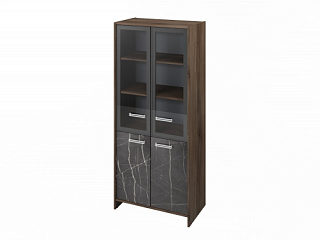 Festus FI/FB-671.G.Шкаф 800х460х1861 Орех Пацифик Табак/Камень Пьетра Гриджиа