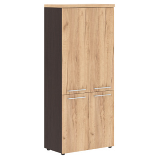 Alto AHC 85.3 Шкаф с глухими средними и малыми дверьми 850х456х1969 Дуб Бофорд/Венге Магия