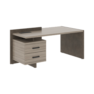 Wood&Stone СФ-531321-СФ-531322 Стол руководителя 1800х961х840 Дрифтвуд/Бетон Чикаго темный