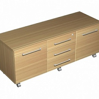 МЕ 262 Тумба для оргтехнтки 149*50*59 Зебрано песочный