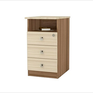 Визит-5 Тумба приставная 400*600*750 Ясень шимо темный/светлый