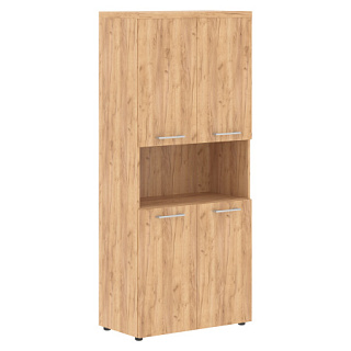 Torr-Z THC 85.4 Шкаф с 2-мя комплектами глухих малых дверей и топом 856х450х1968 Дуб Бофорд Z