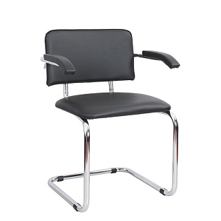 Стул Sylwia chrome arm / v4 кожзам черный