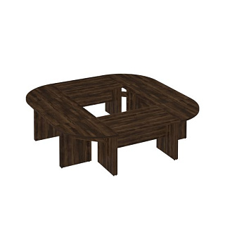 Борн В 305-002 Стол переговорный составной (280x280x75) Дуб ристретто