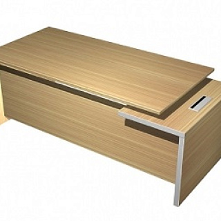 МЕ 131 Стол руководителя левый 200*90*76 Зебрано песочный 