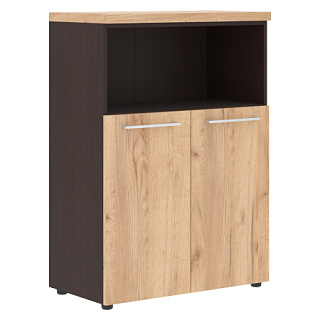 Alto AMC 85.3 Шкаф с глухими малыми дверьми и топом 850х456х1201 Дуб Бофорд/Венге Магия