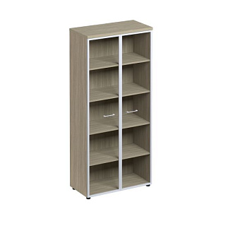 Патриот ПТ 780 Шкаф для документов со стеклянными прозрачными дверьми в рамке (90x46x197) Дуб сканди