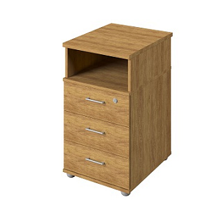 Pablic comfort С-232 Тумба приставная с 3 ящиками и нишей с замком 424х514х740