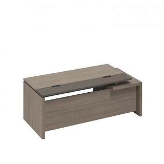 U.rus РС 113 ДЧ/ЛС Стол руководителя с кабель-каналами с тумбой подвесной 2-ящичной с замком левый (