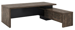 Торстон T-22 пр Стол с опорной тумбой 2200*2000*750 Дуб Бунратти/Антрацит 