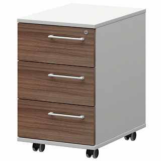 Кортез KZT-61 L/R Тумба мобильная/подвесная 416х568х588/648 Темный шимо/Белый