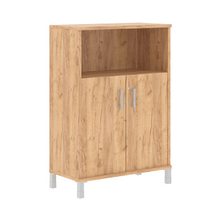 Born B 420.3(RZ) Шкаф средний с замком в глухих малых дверях 900х450х1286 Дуб Бофорд