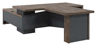 Торстон T-820 пр Стол с опорной тумбой 2000*3150*750 Дуб Бунратти/Антрацит 