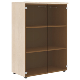 Xten XMC 85.2 Шкаф со стеклянными дверьми и топом 856х432х1190 Бук Тиара