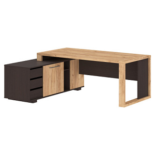 Alto ACT 1916 (L/R) Столы руководителя 1950х1600х750 Дуб Бофорд/Венге Магия