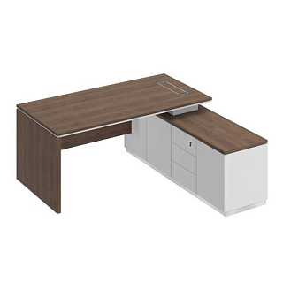 City СИ 107 ДГ БП БП Стол руководителя (опора ДСП) на опорной тумбе (180x180x75)