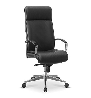 Кресло руководителя Аполло экокожа премиум черная CN1114