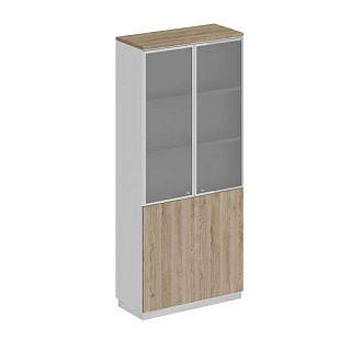 City СИ 308 ДС БП ДС/ХР Шкаф для документов со стеклянными дверьми (90x40x203.4)